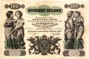 Eine alte deutsche Banknote mit einem weißen Hintergrund, auf der ein Bild von zwei Kindern, Zahlen, Text und ein Logo zu sehen ist.
