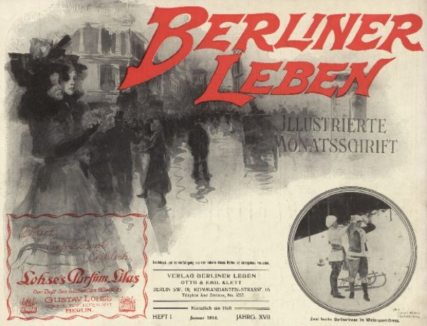 Altes Buch mit einer Vintage-Karte von Deutschland in der Mitte, umgeben von Illustrationen und Text.