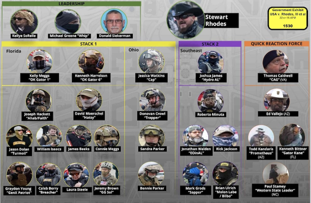 Ein Computerbildschirm zeigt eine Gruppe von Menschen in bunten Kleidern und Helmen, mit dem Text "GTA 5 Quick Reaction Force" zu sehen.